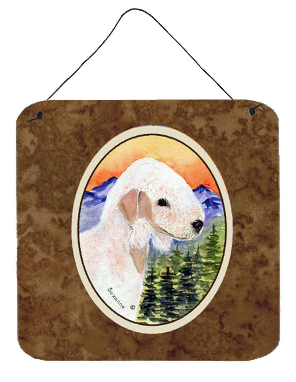 Bedlington Terrier Aluminium Metal Wall or Door Hanging Prints by Caroline&#39;s Treasures