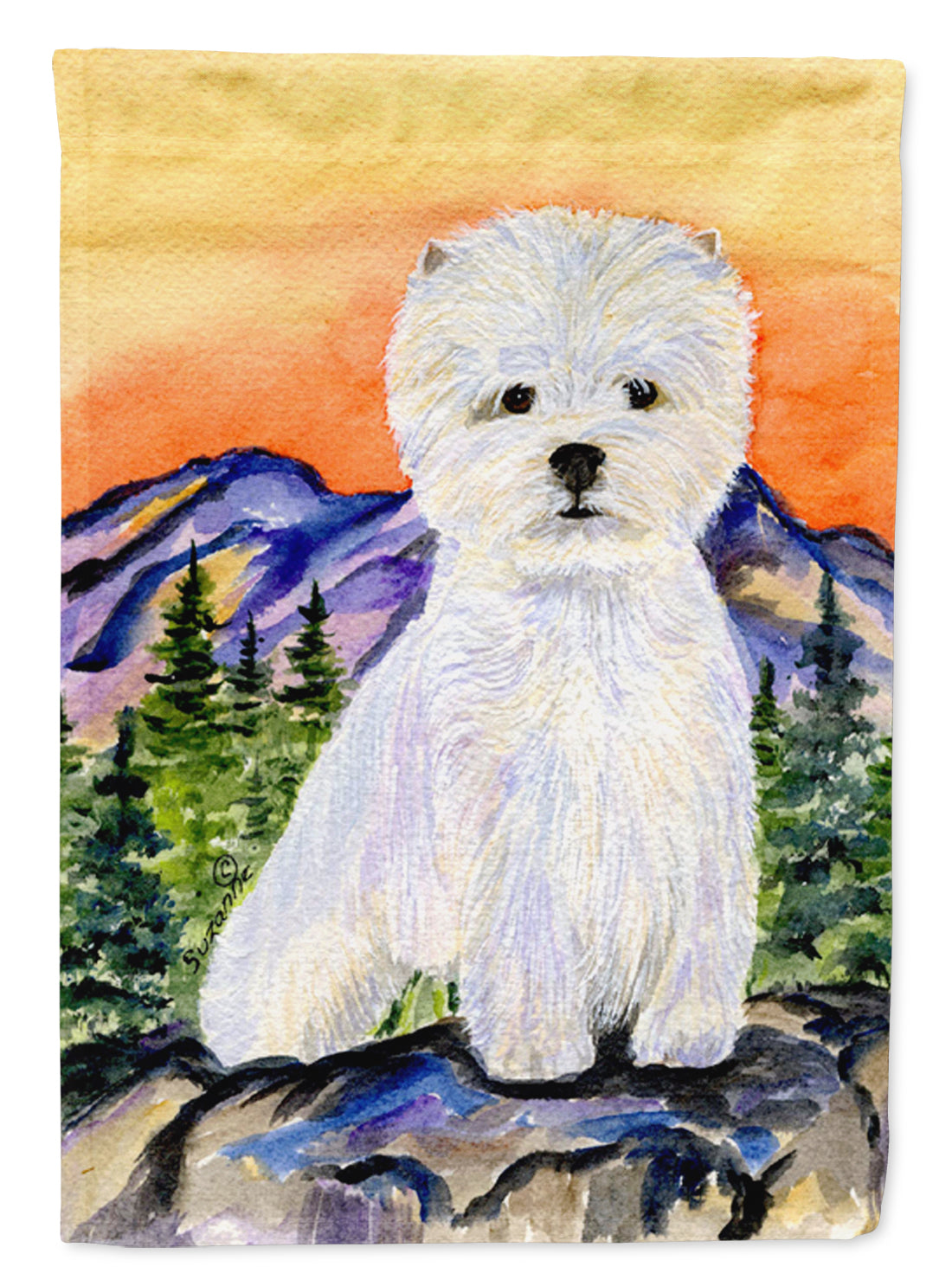 Westie Flag Canvas House Size  the-store.com.