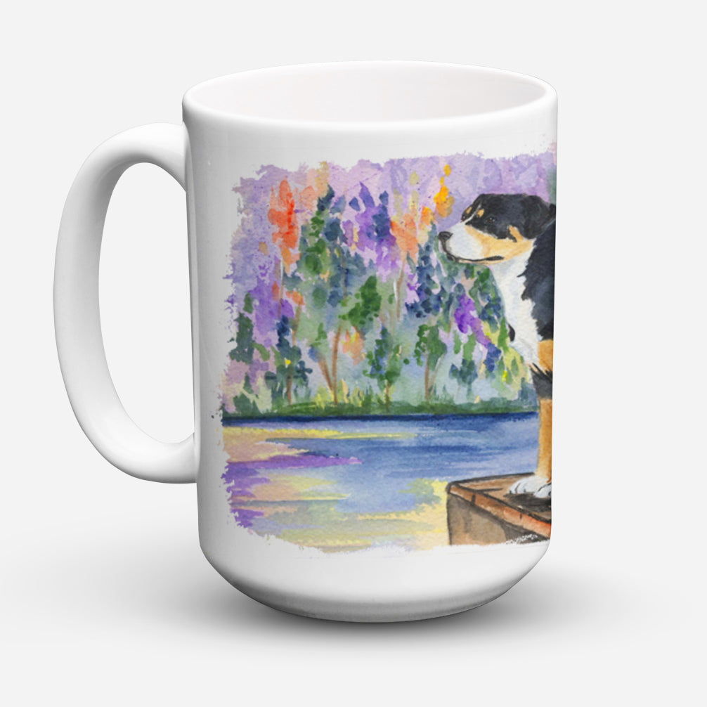 Greater Swiss Mountain Dog Dishwasher Safe Microwavable Ceramic Coffee Mug 15 ounce SS8160CM15  the-store.com.