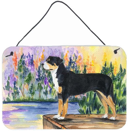 Greater Swiss Mountain Dog Indoor Aluminium Metal Wall or Door Hanging Prints by Caroline's Treasures