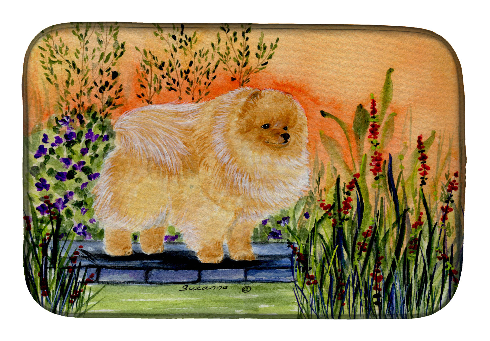 Pomeranian Dish Drying Mat SS8161DDM  the-store.com.