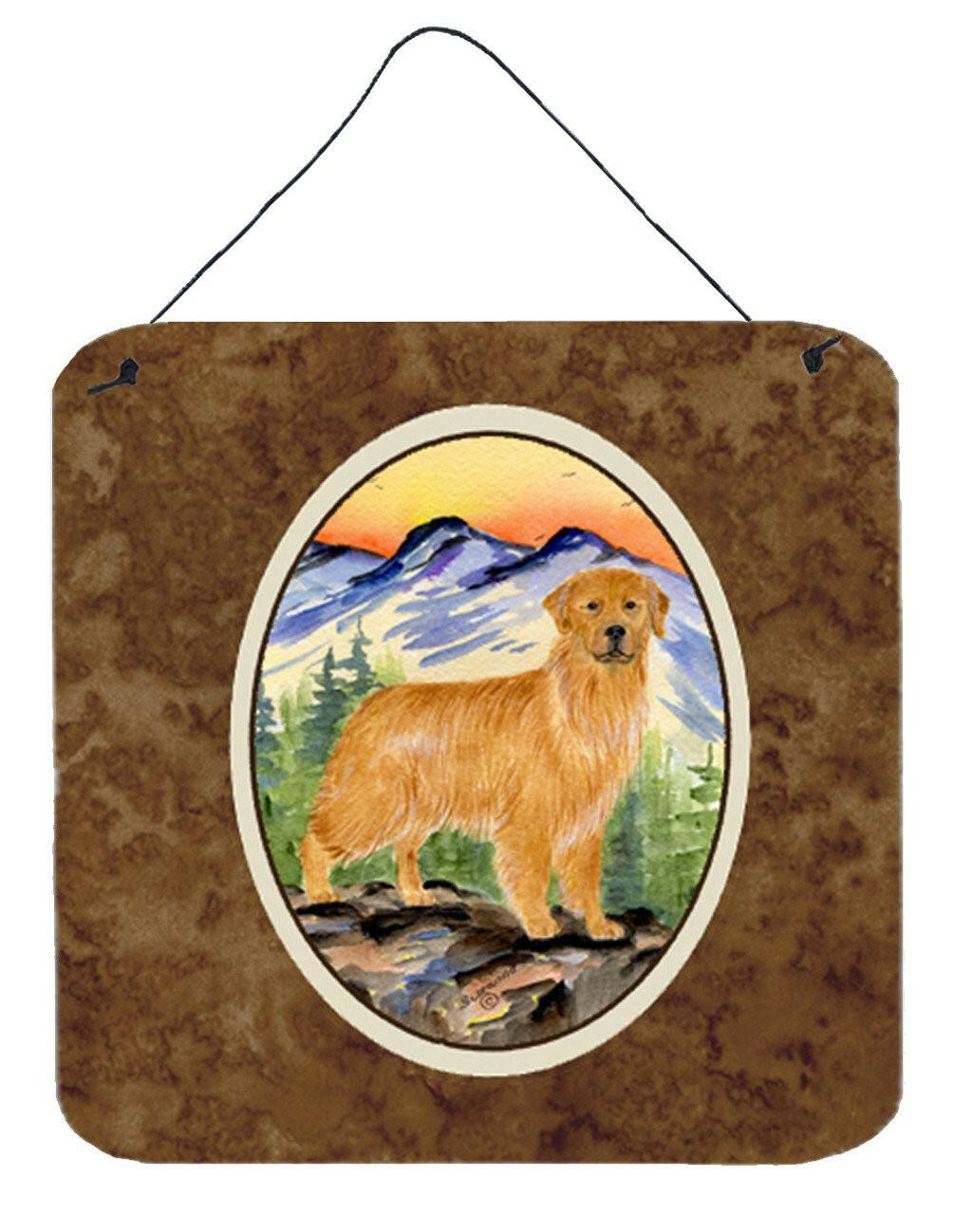 Golden Retriever Aluminium Metal Wall or Door Hanging Prints by Caroline&#39;s Treasures