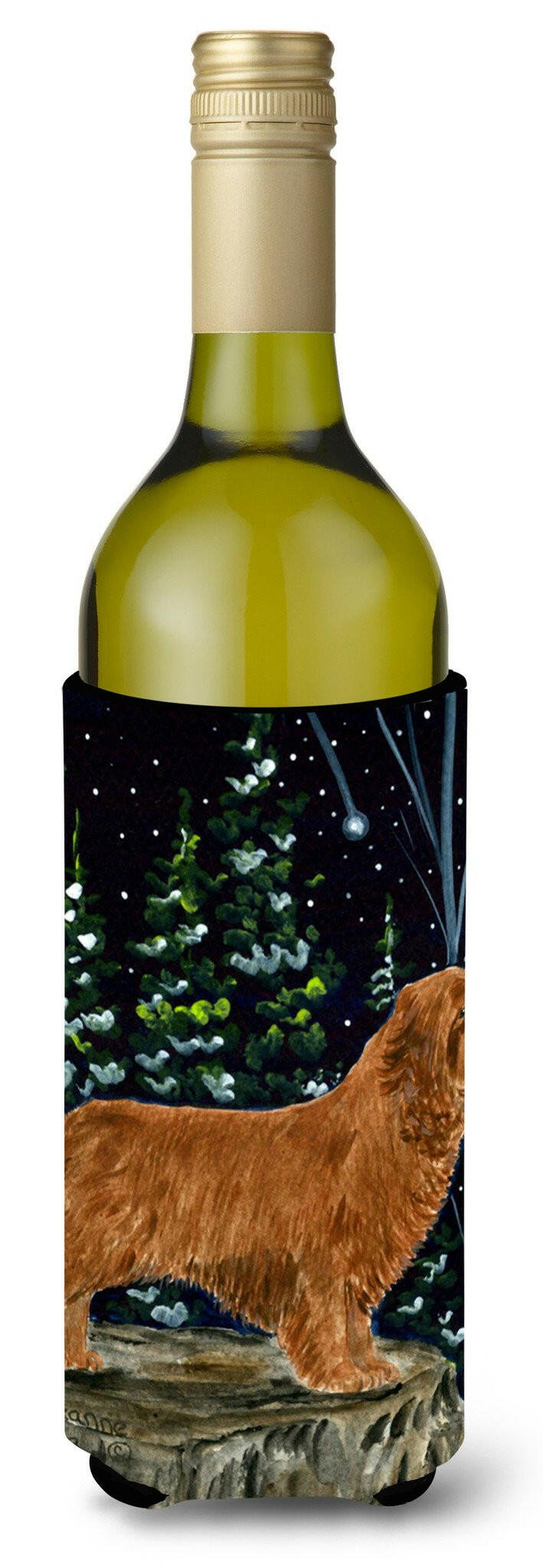 Sussex Spaniel Wine Bottle Beverage Insulator Beverage Insulator Hugger SS8174LITERK by Caroline's Treasures