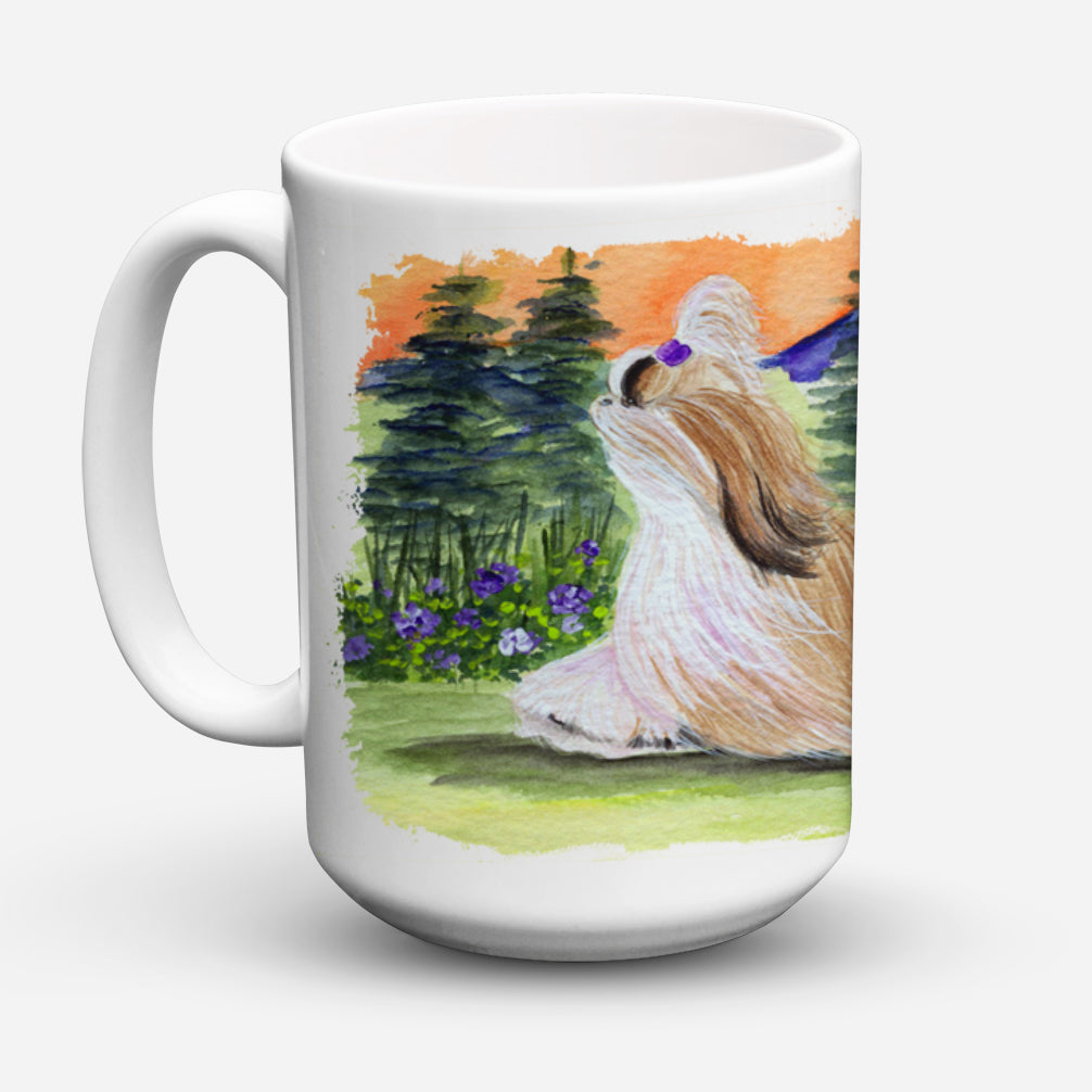 Shih Tzu Dishwasher Safe Microwavable Ceramic Coffee Mug 15 ounce SS8179CM15  the-store.com.