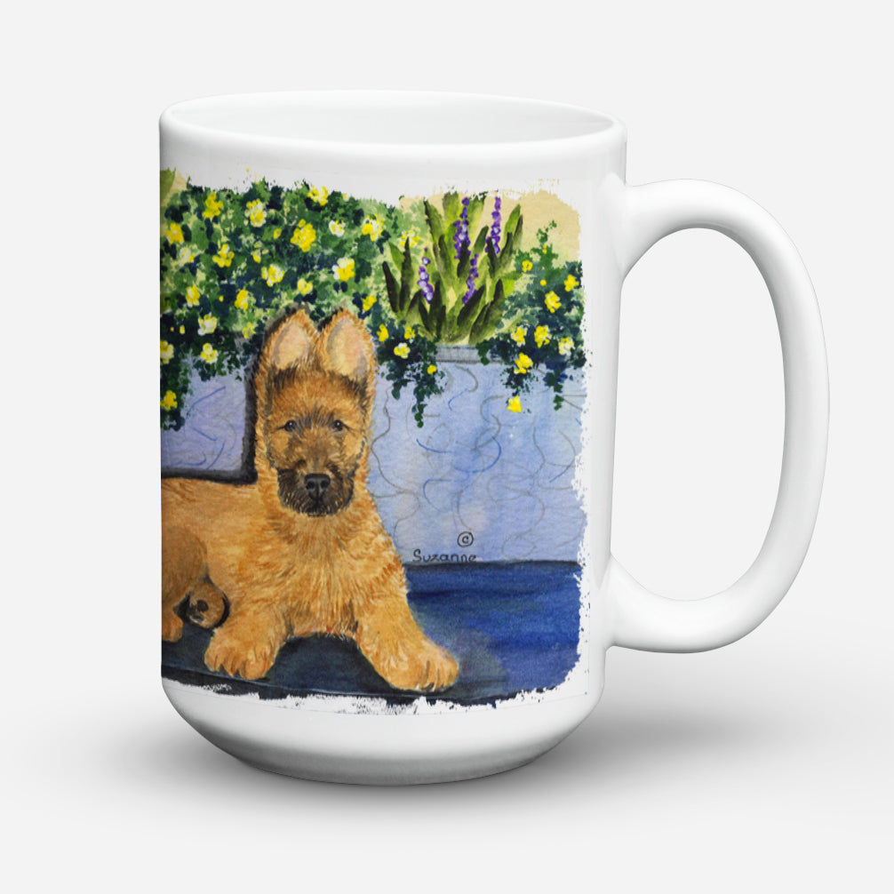 Briard Dishwasher Safe Microwavable Ceramic Coffee Mug 15 ounce SS8180CM15  the-store.com.