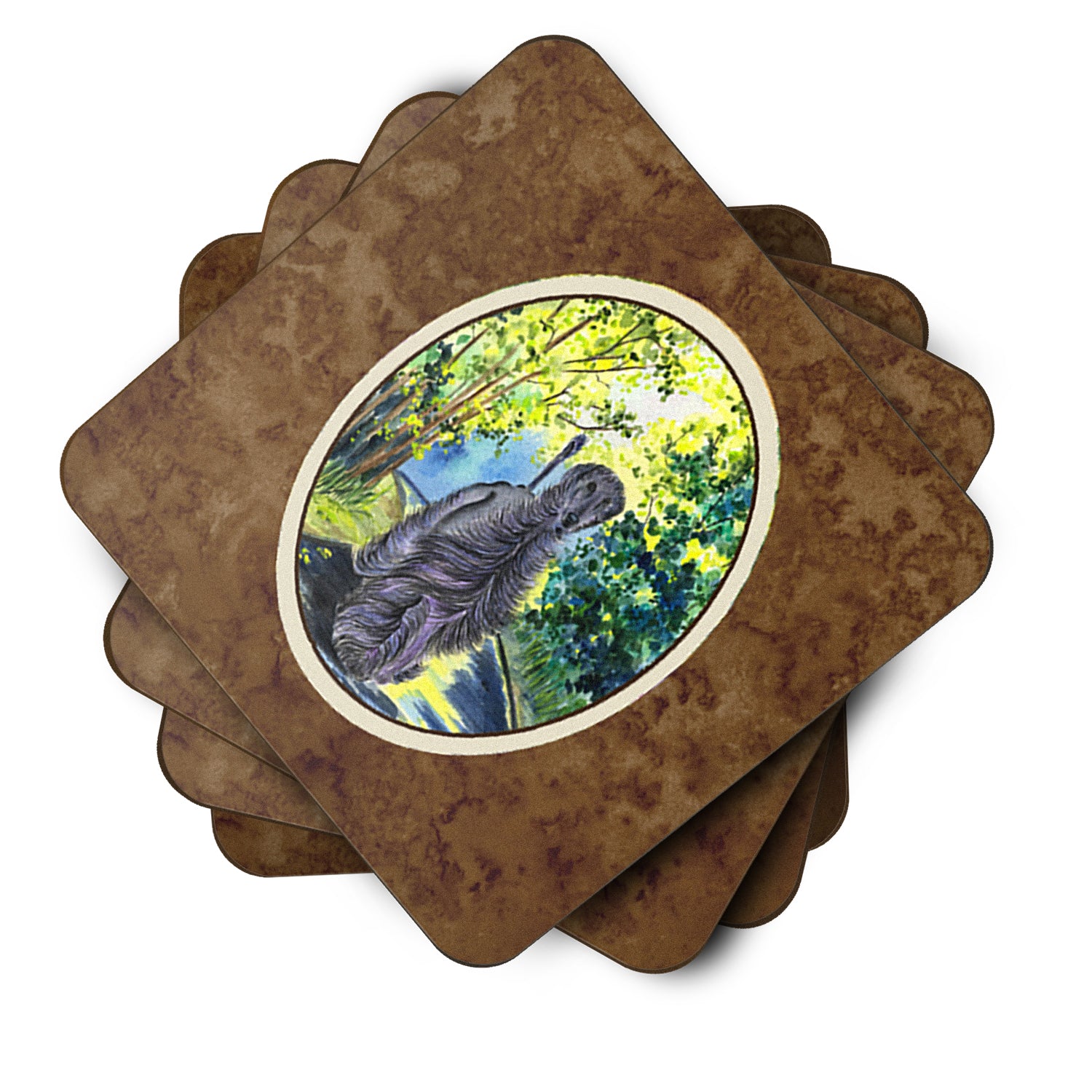 Set of 4 Afghan Hound Foam Coasters - the-store.com