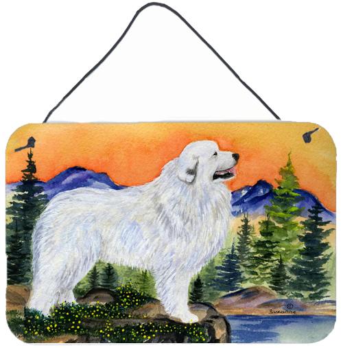 Great Pyrenees Indoor Aluminium Metal Wall or Door Hanging Prints by Caroline&#39;s Treasures