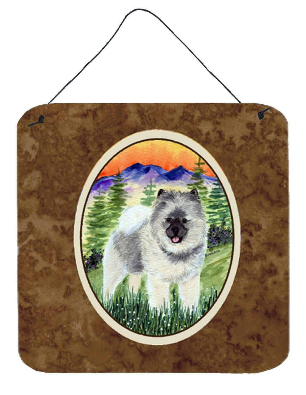 Keeshond Aluminium Metal Wall or Door Hanging Prints by Caroline's Treasures