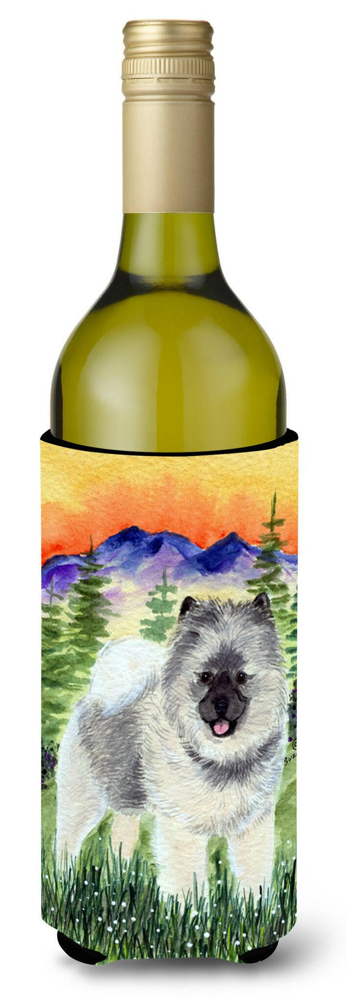 Keeshond Wine Bottle Beverage Insulator Beverage Insulator Hugger SS8192LITERK by Caroline's Treasures