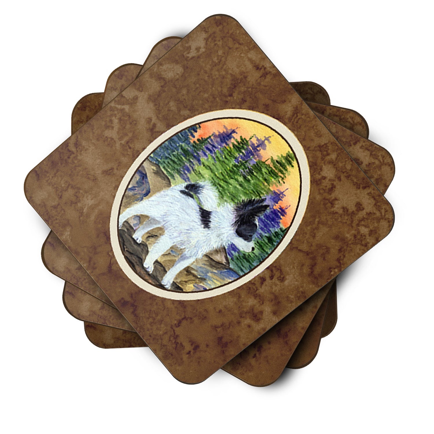 Set of 4 Papillon Foam Coasters - the-store.com