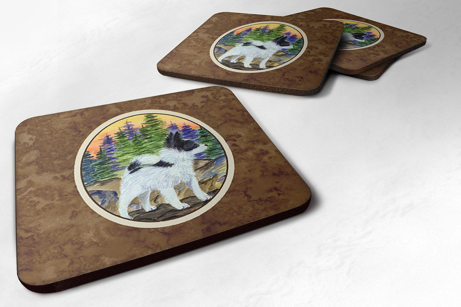 Set of 4 Papillon Foam Coasters - the-store.com