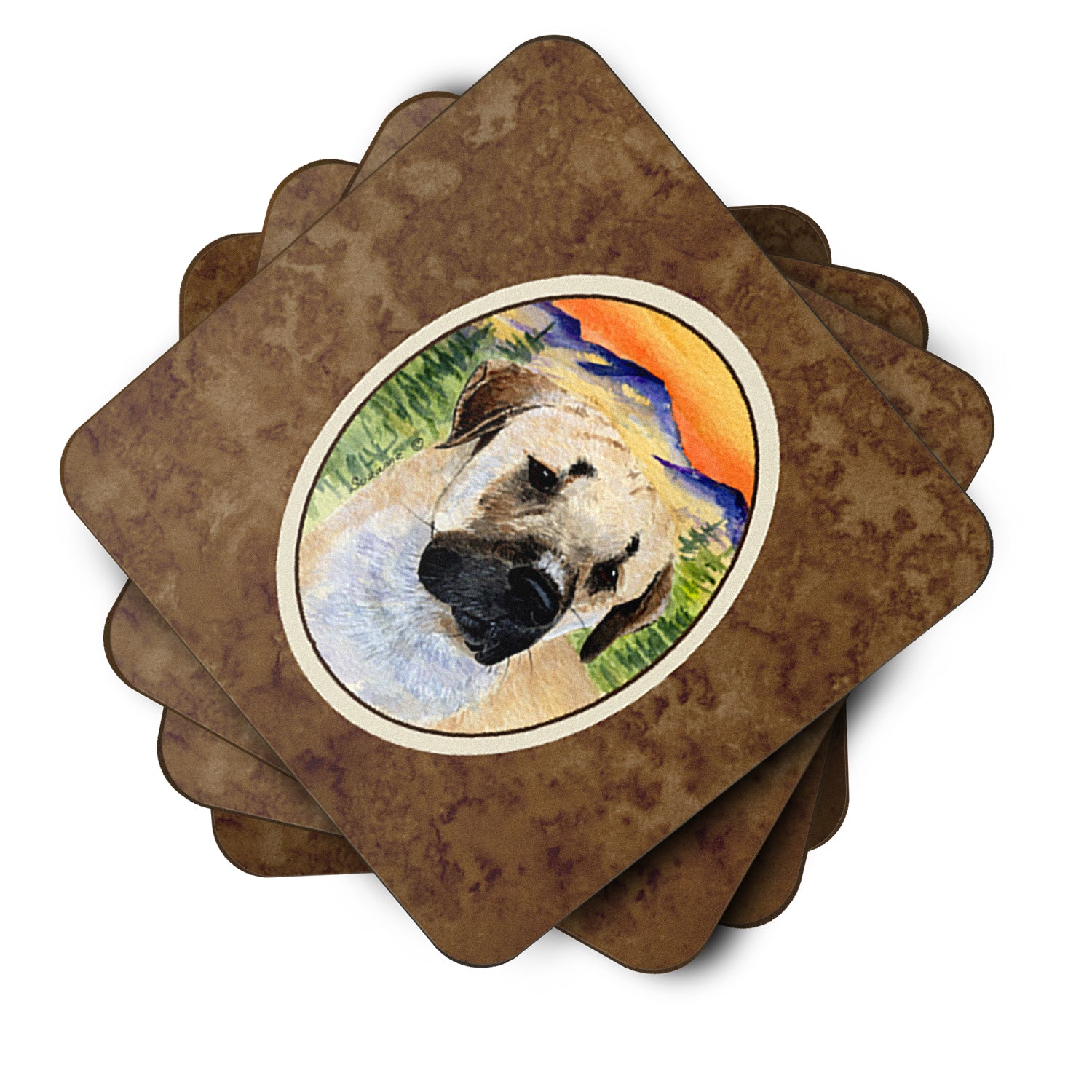 Set of 4 Anatolian Shepherd Foam Coasters - the-store.com