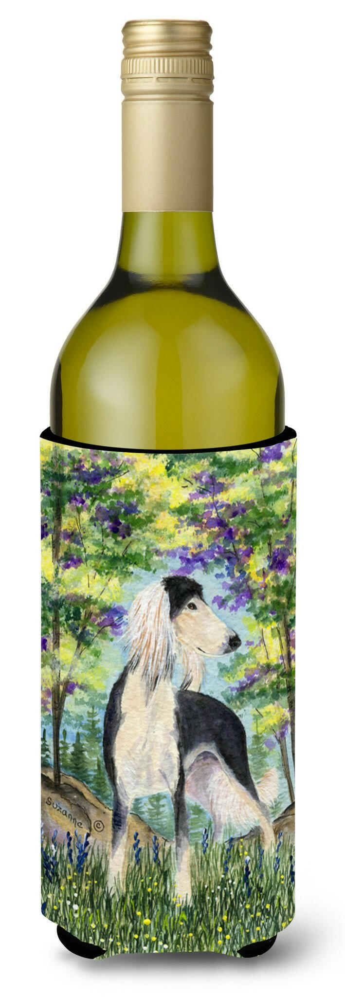 Saluki Wine Bottle Beverage Insulator Beverage Insulator Hugger by Caroline&#39;s Treasures