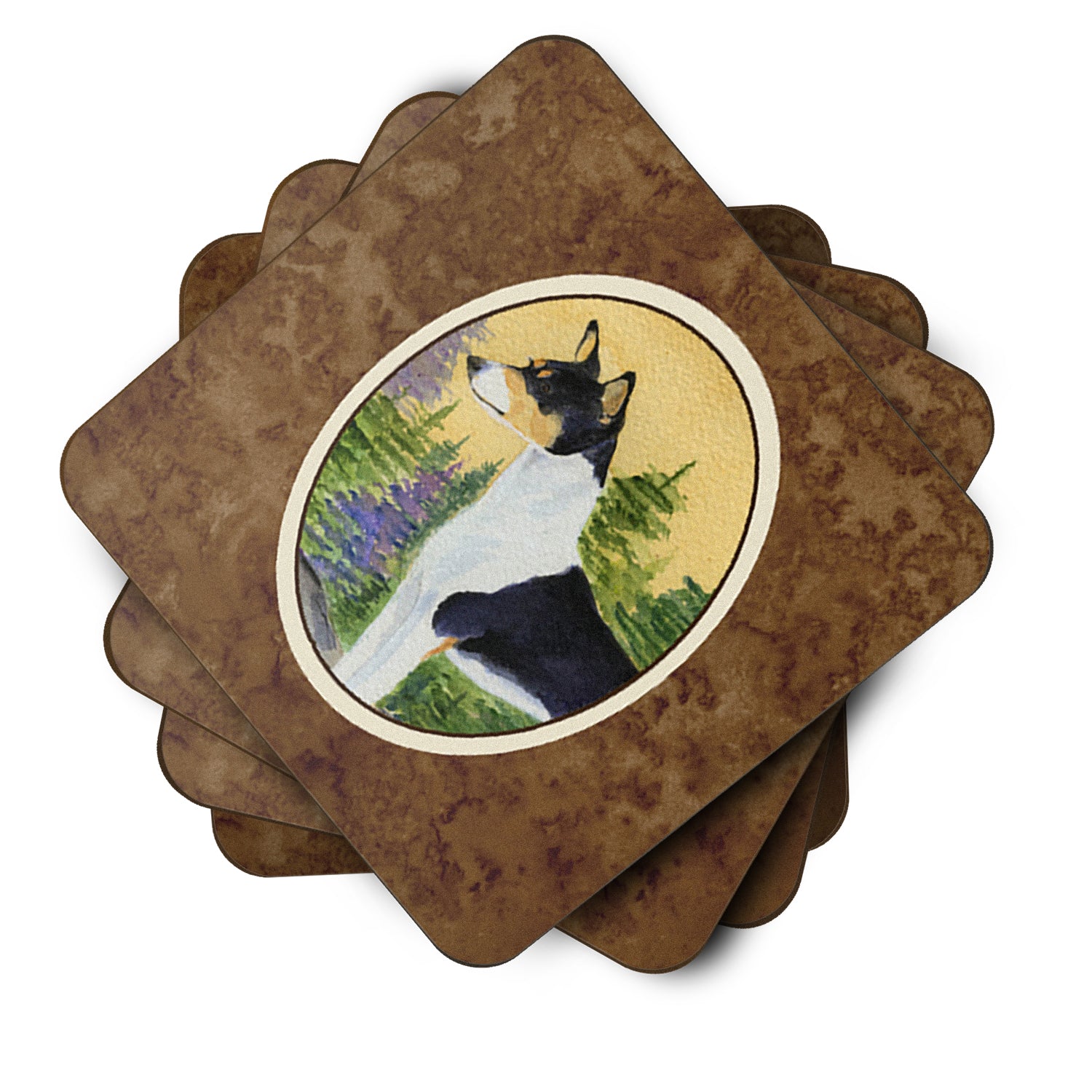 Set of 4 Basenji Foam Coasters - the-store.com