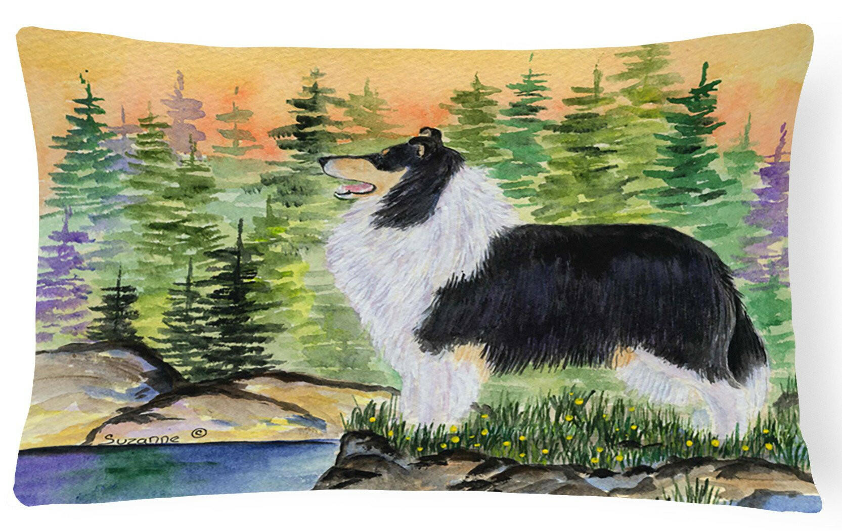 Collie Decorative   Canvas Fabric Pillow by Caroline's Treasures