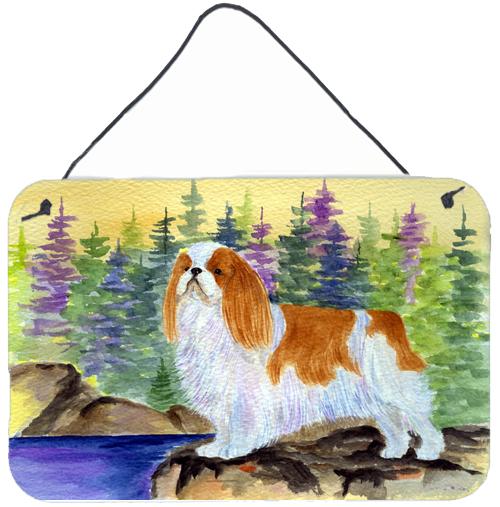 English Toy Spaniel Indoor Aluminium Metal Wall or Door Hanging Prints by Caroline's Treasures