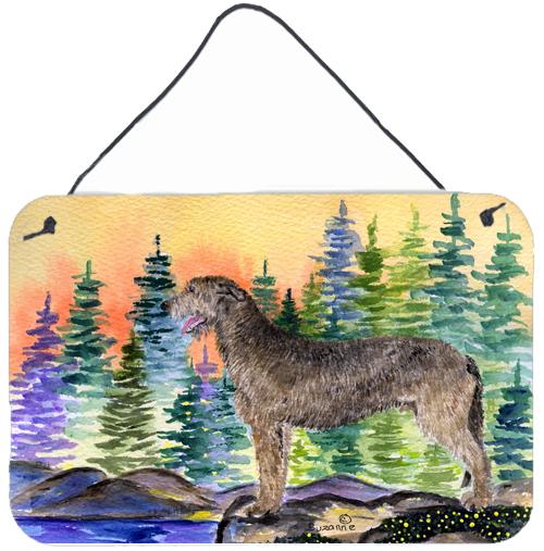 Irish Wolfhound Indoor Aluminium Metal Wall or Door Hanging Prints by Caroline's Treasures