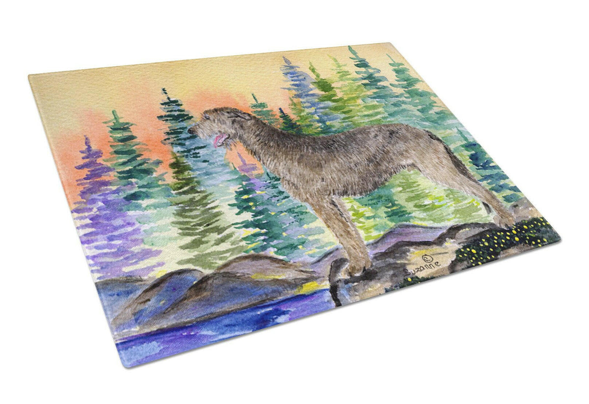 Irish Wolfhound Glass Cutting Board Large by Caroline&#39;s Treasures