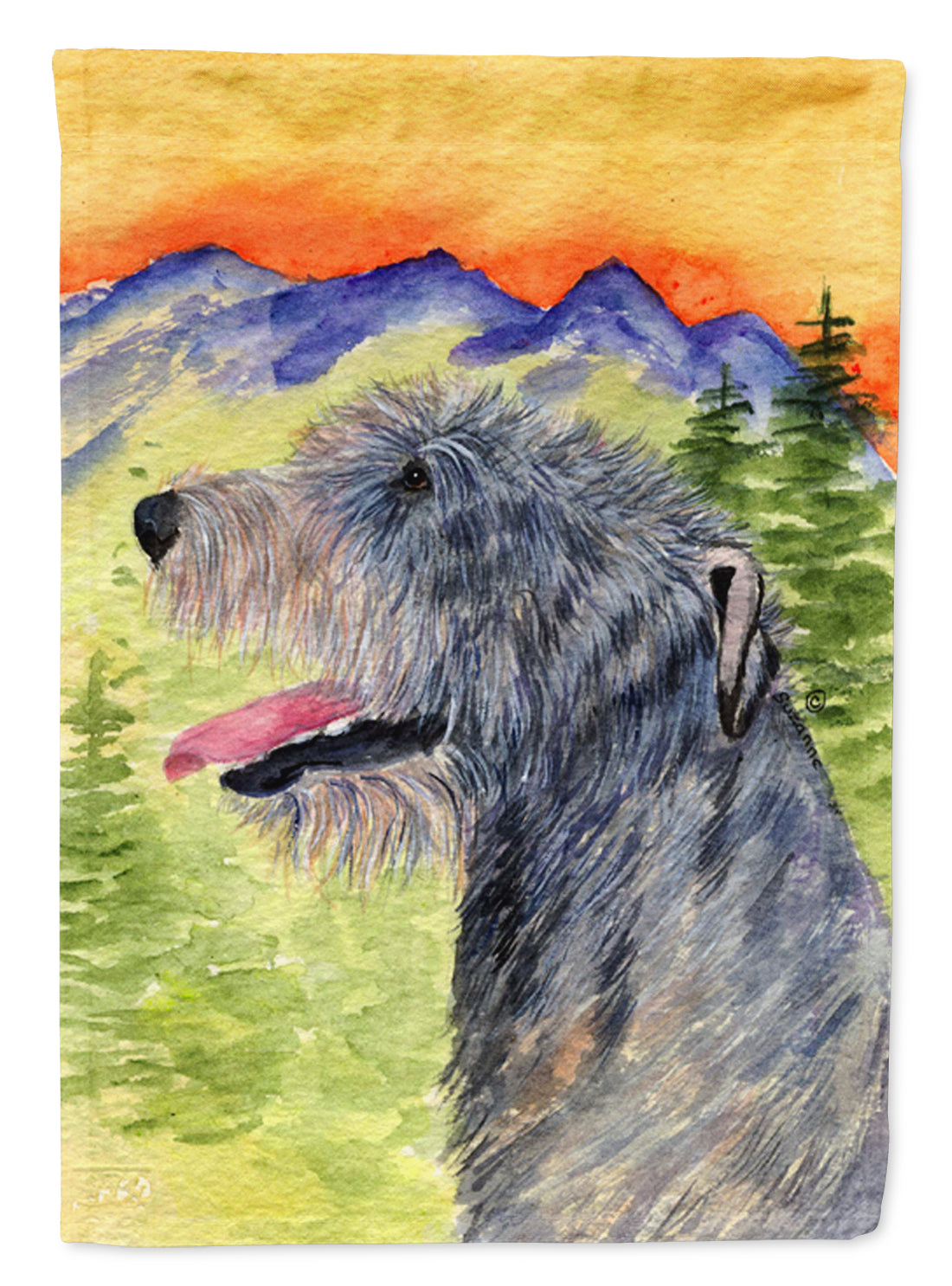 Irish Wolfhound Flag Garden Size.