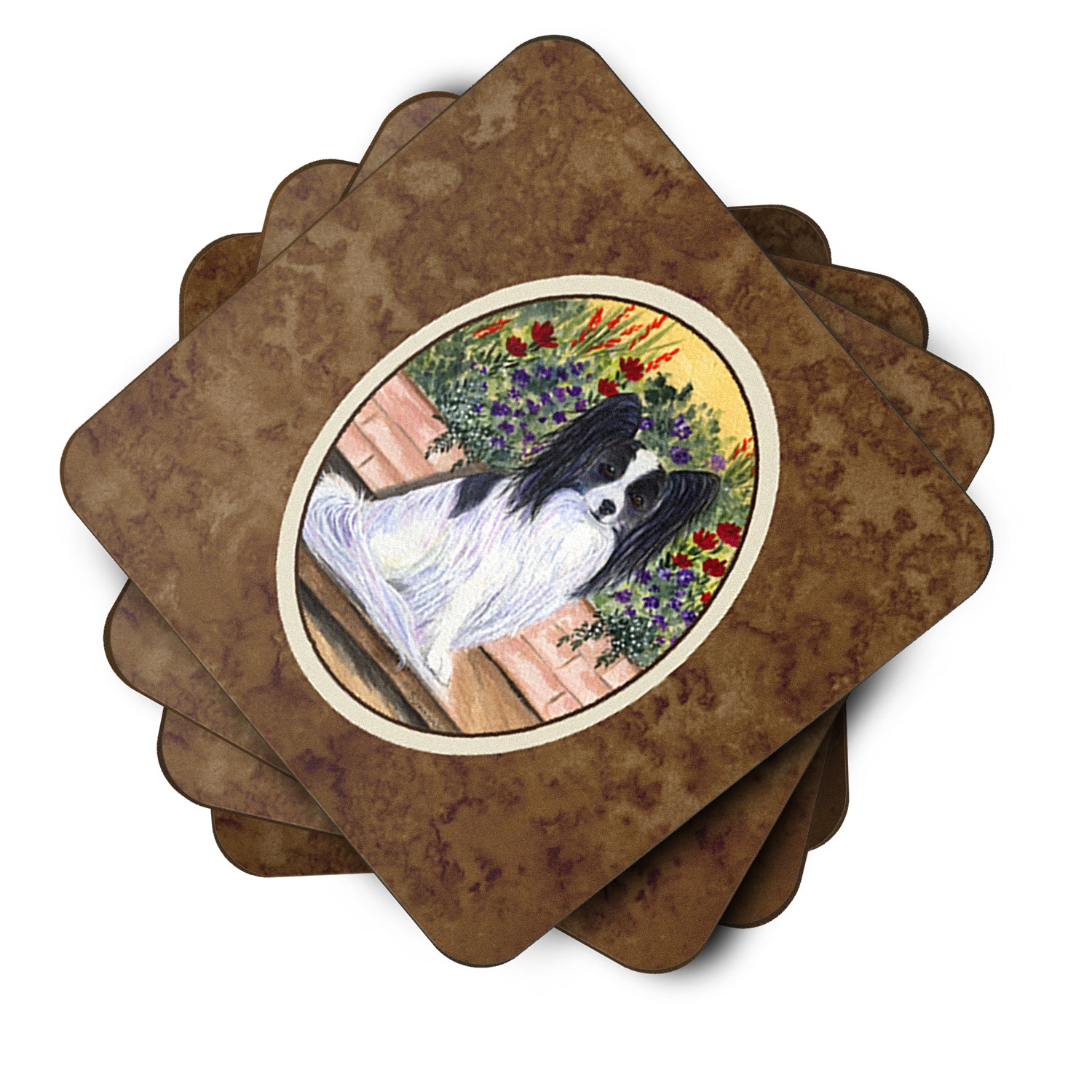 Set of 4 Papillon Foam Coasters - the-store.com