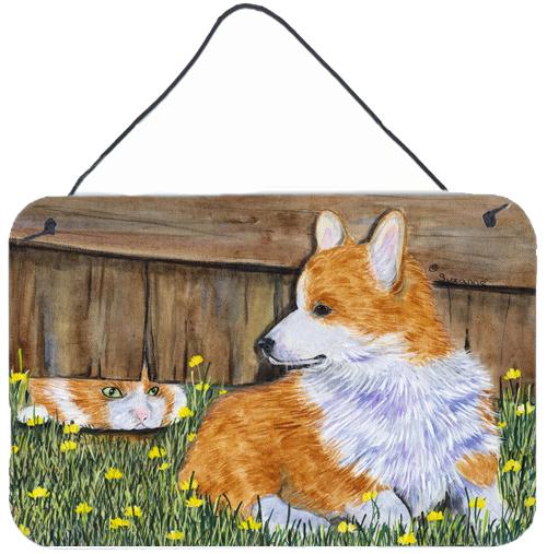 Corgi Indoor Aluminium Metal Wall or Door Hanging Prints by Caroline's Treasures