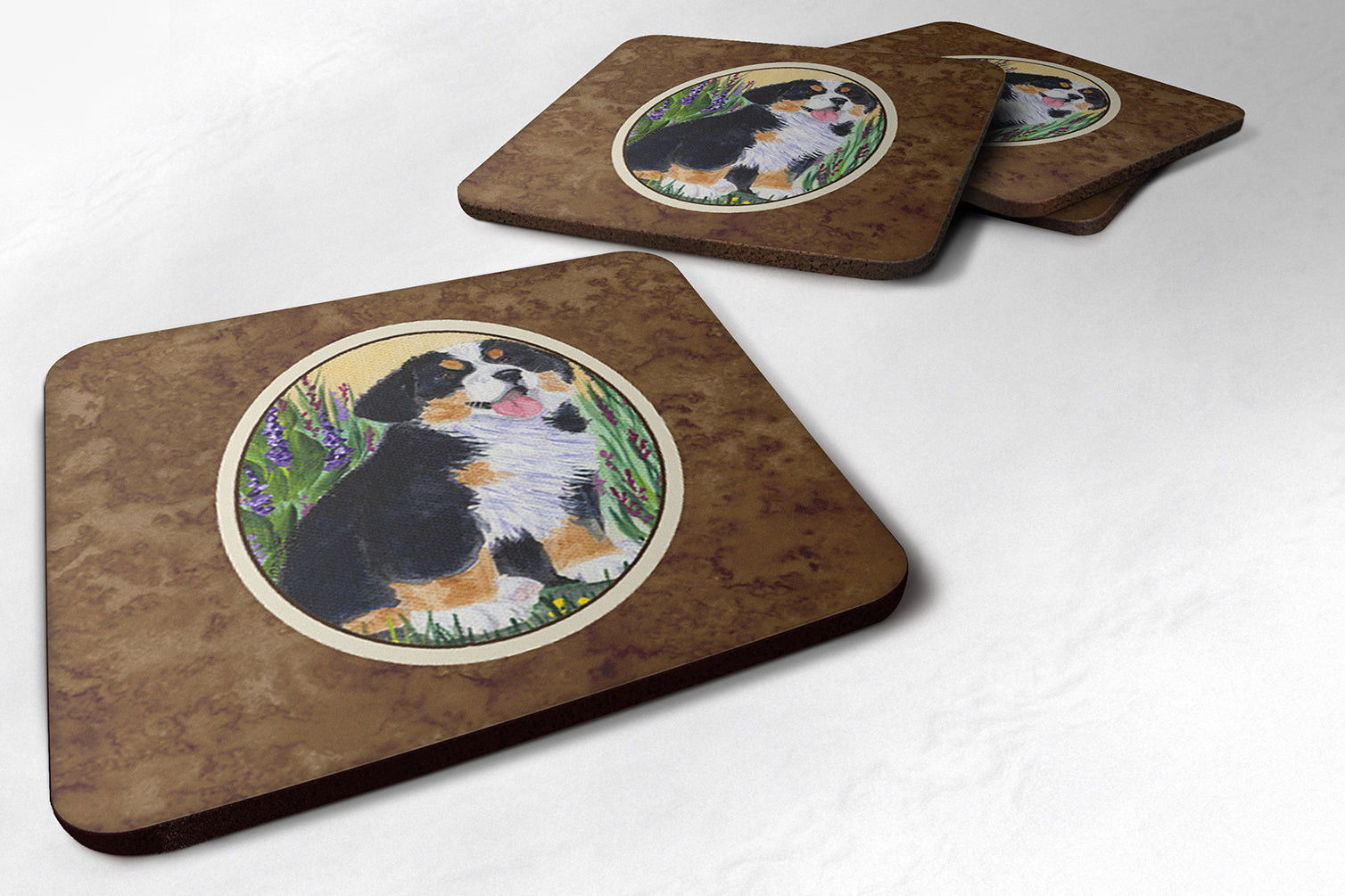 Set of 4 Bernese Mountain Dog Foam Coasters - the-store.com