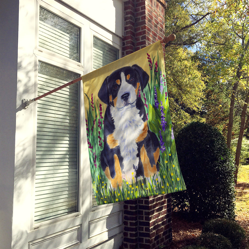 Greater Swiss Mountain Dog Flag Canvas House Size  the-store.com.