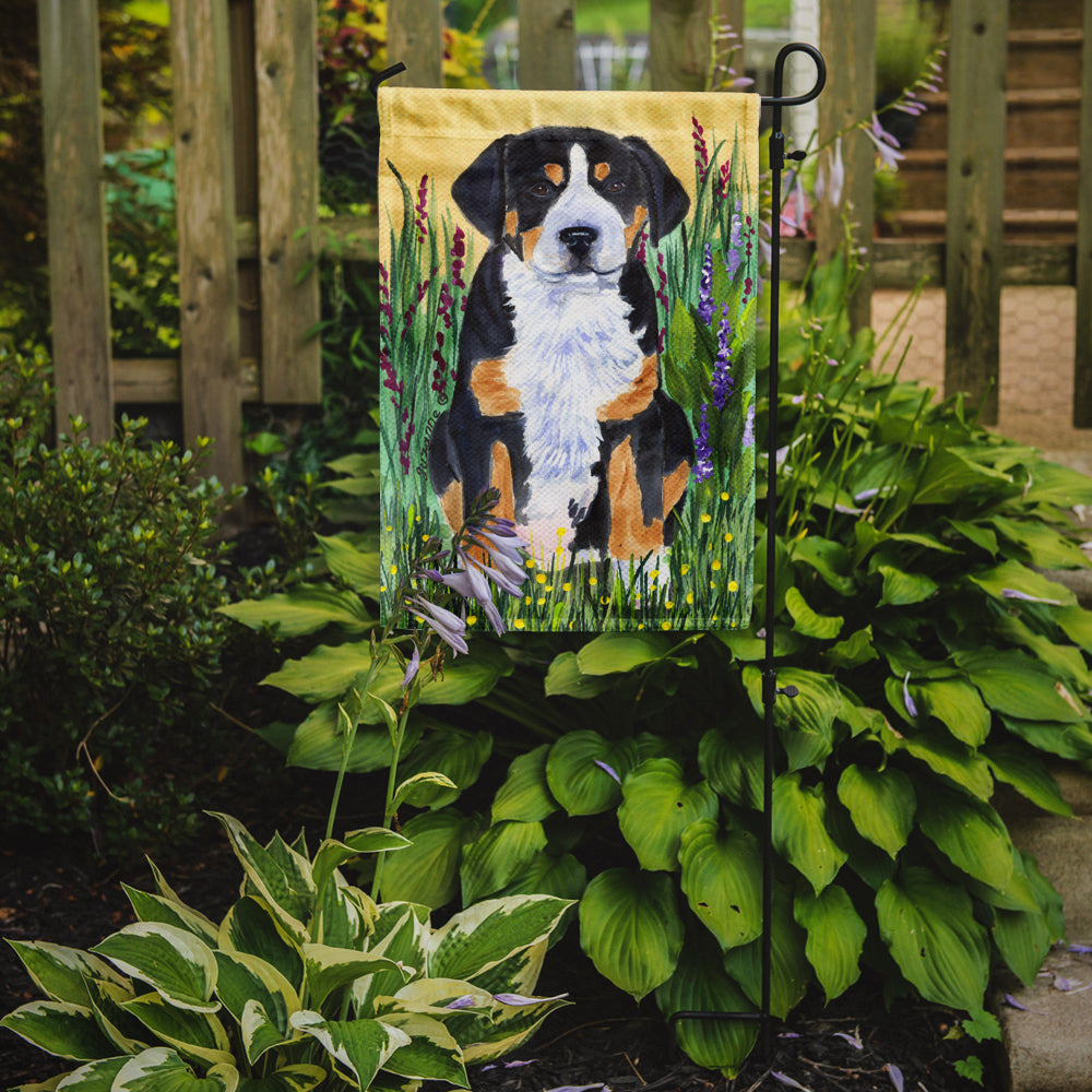 Greater Swiss Mountain Dog Flag Garden Size.