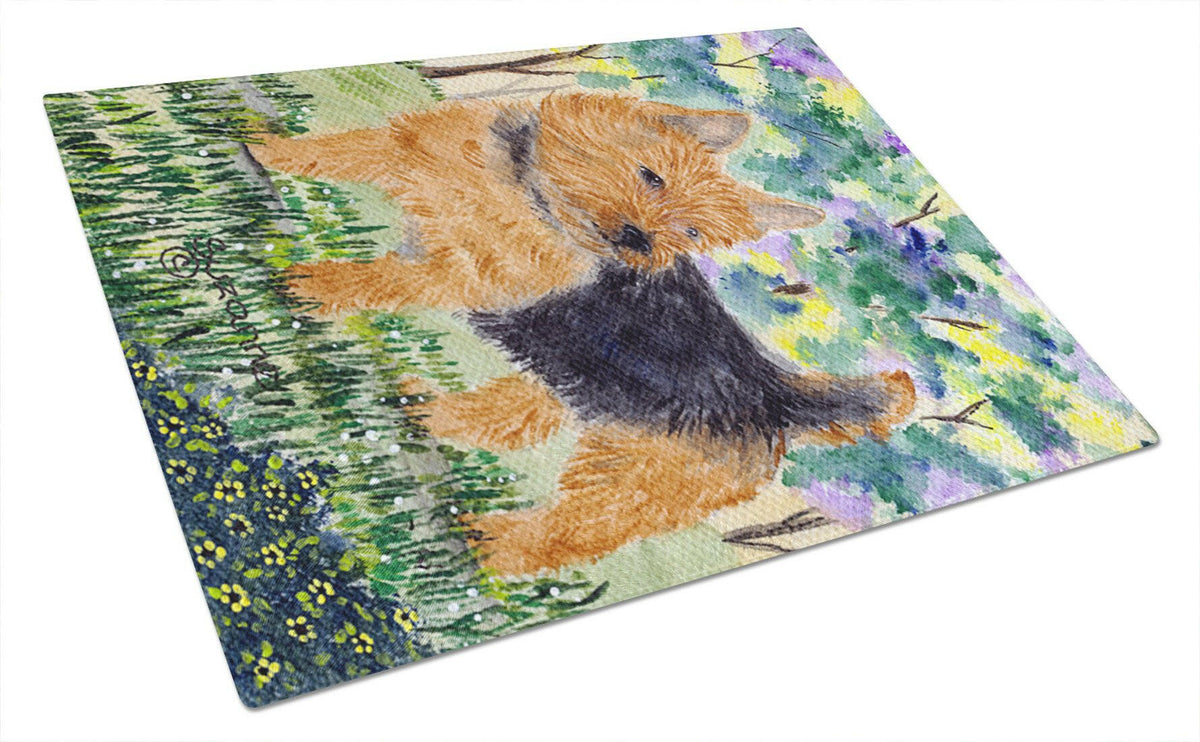 Norwich Terrier Glass Cutting Board Large by Caroline&#39;s Treasures