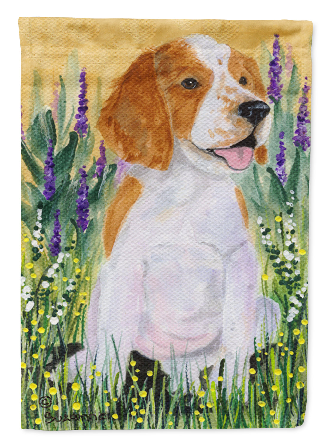 Welsh Springer Spaniel Flag Garden Size.