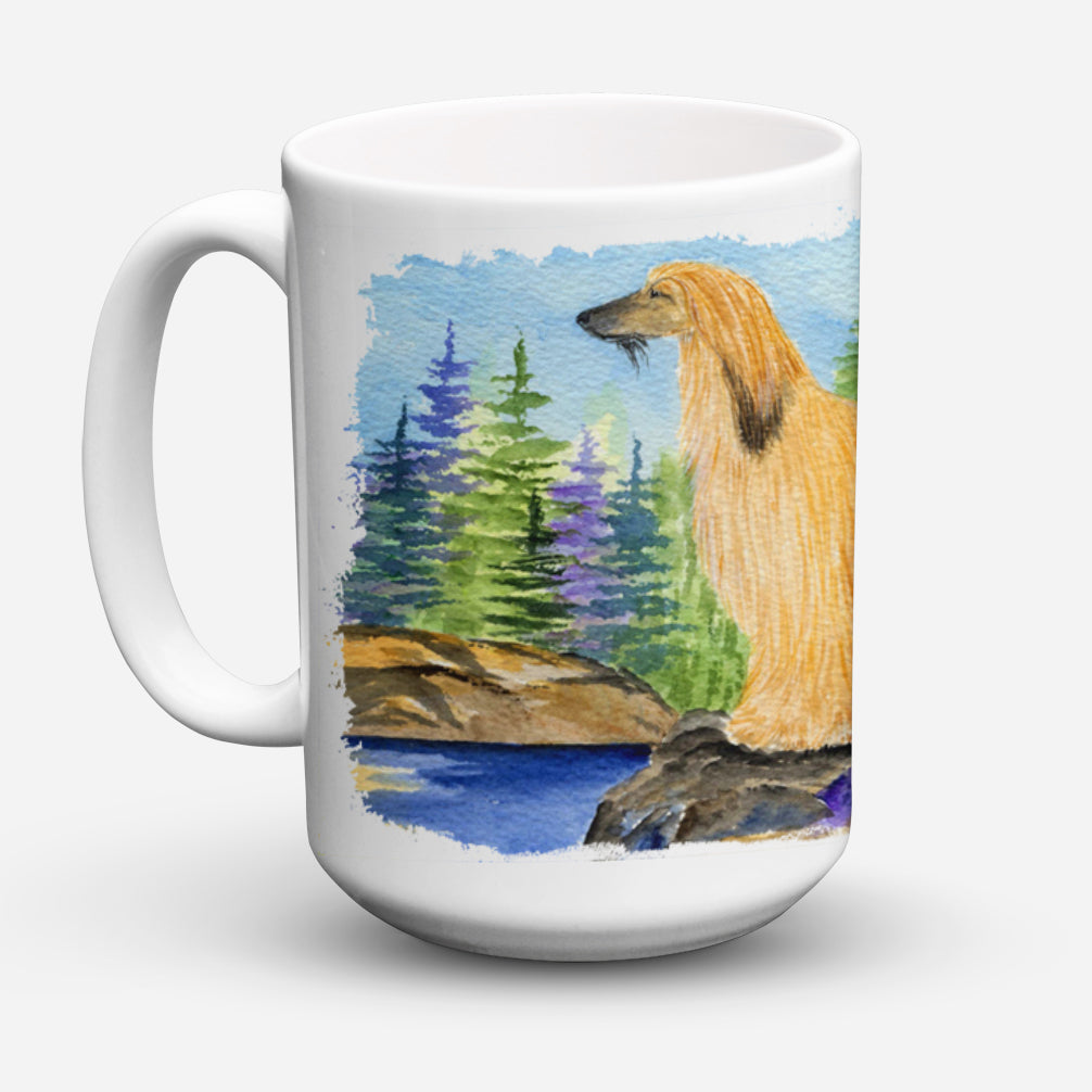 Afghan Hound Dishwasher Safe Microwavable Ceramic Coffee Mug 15 ounce SS8220CM15  the-store.com.