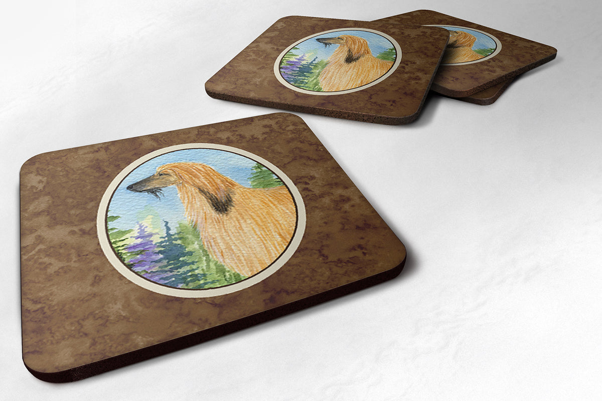 Set of 4 Afghan Hound Foam Coasters - the-store.com