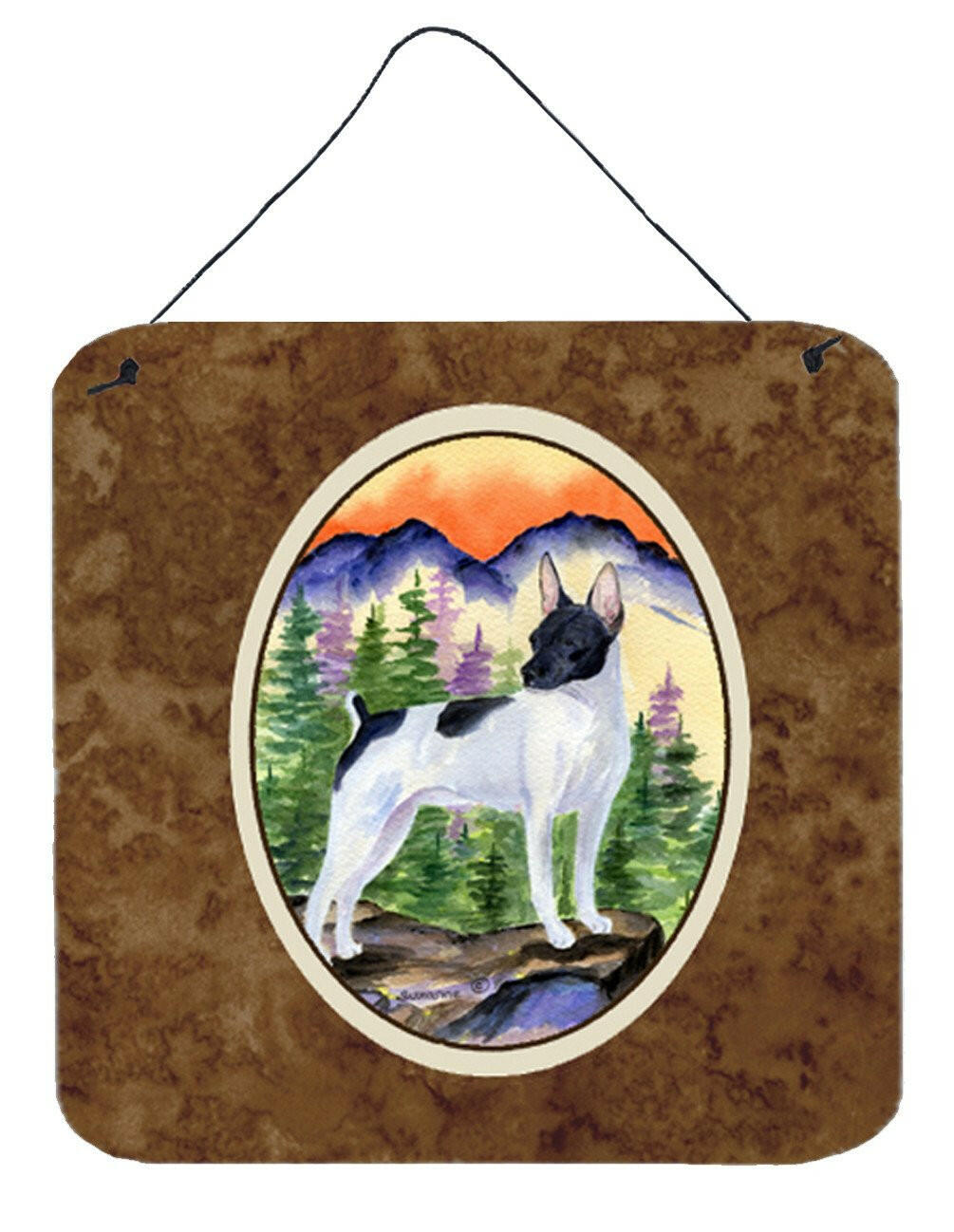 Rat Terrier Aluminium Metal Wall or Door Hanging Prints by Caroline's Treasures