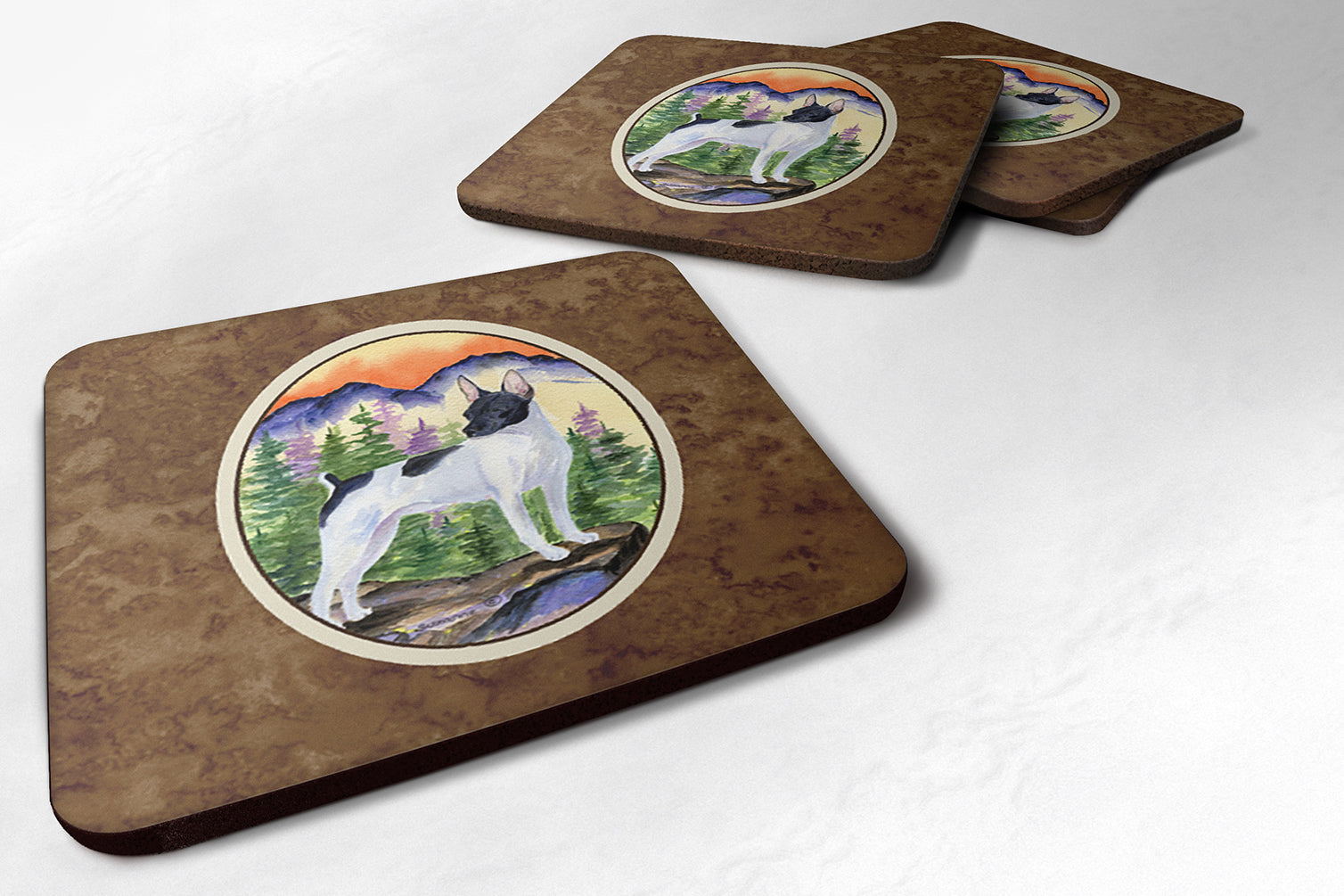 Set of 4 Rat Terrier Foam Coasters - the-store.com