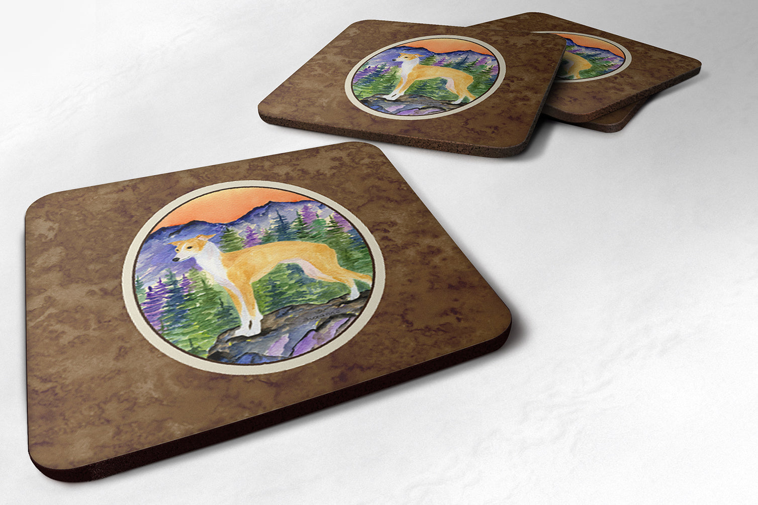 Set of 4 Italian Greyhound Foam Coasters - the-store.com