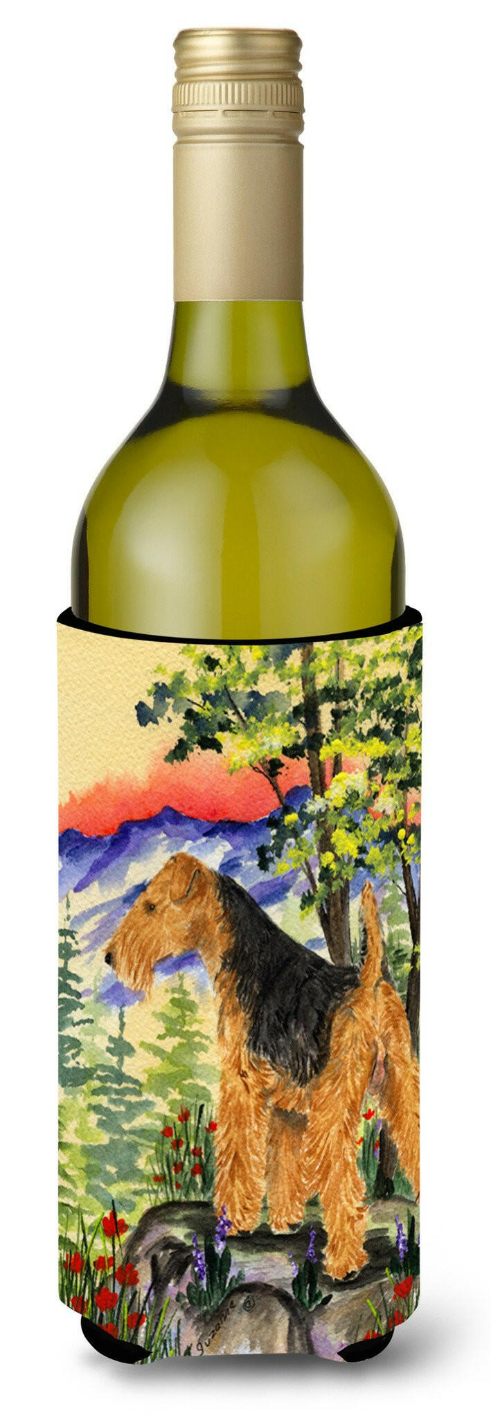 Lakeland Terrier Wine Bottle Beverage Insulator Beverage Insulator Hugger by Caroline's Treasures