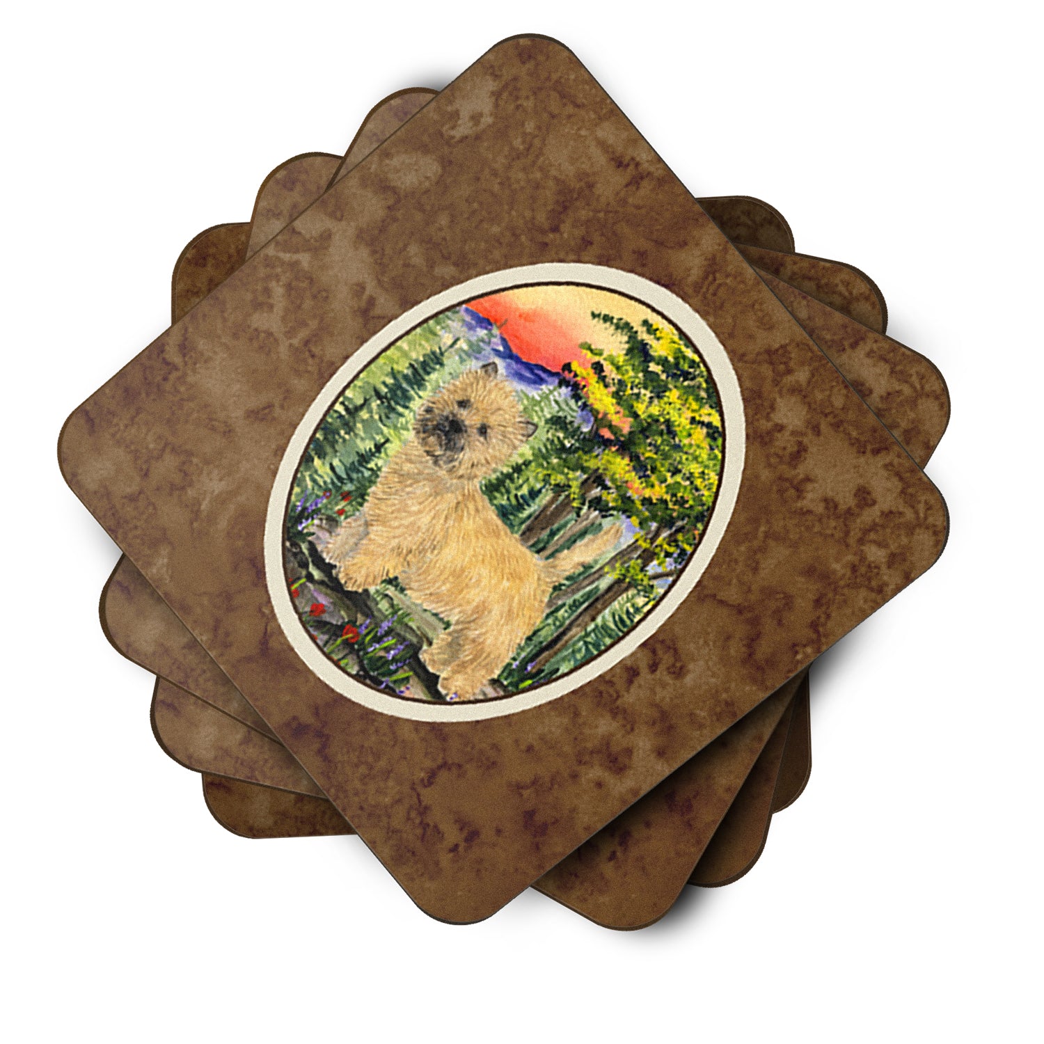 Set of 4 Cairn Terrier Foam Coasters - the-store.com