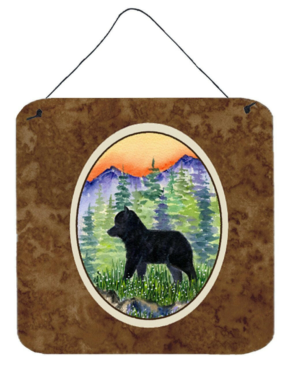 Schipperke Aluminium Metal Wall or Door Hanging Prints by Caroline's Treasures