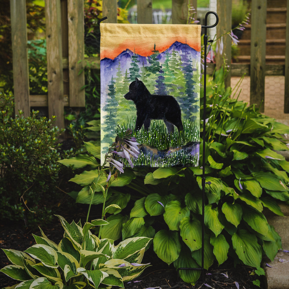 Schipperke Flag Garden Size.