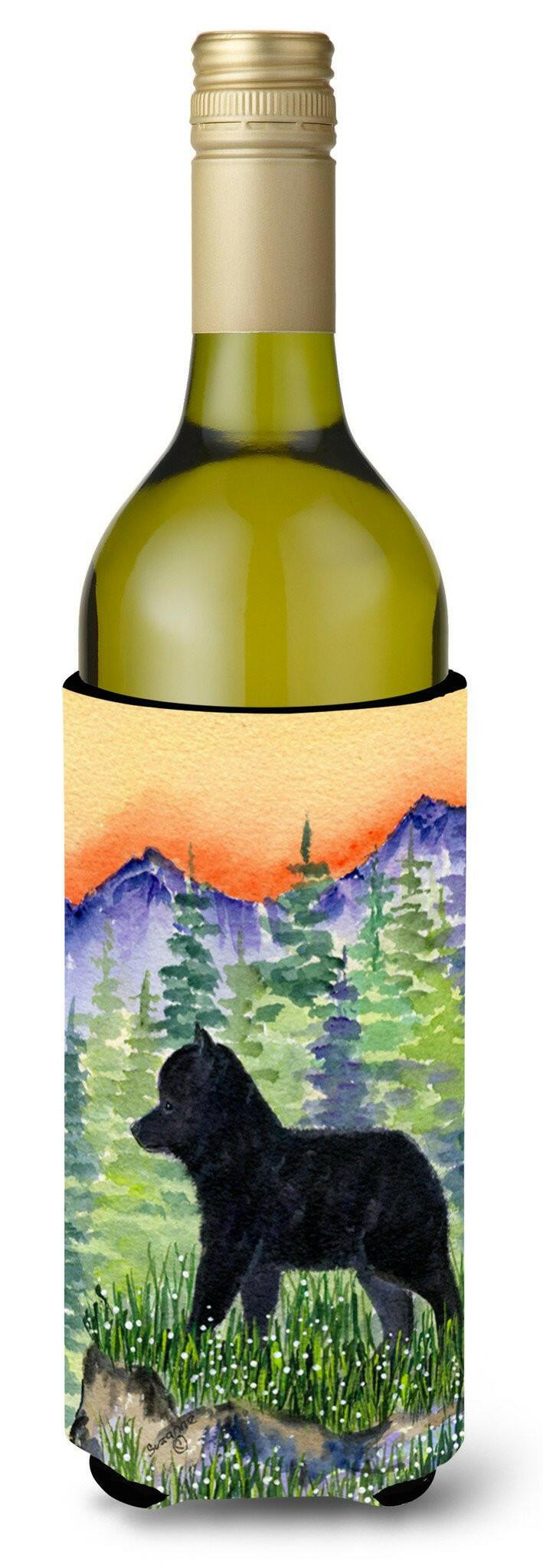 Schipperke Wine Bottle Beverage Insulator Beverage Insulator Hugger SS8231LITERK by Caroline's Treasures