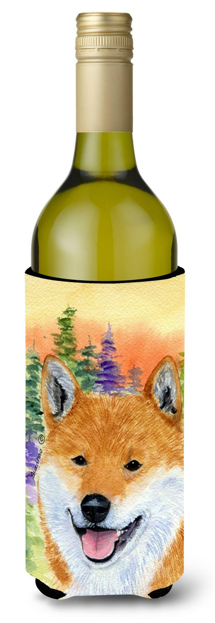 Shiba Inu Wine Bottle Beverage Insulator Beverage Insulator Hugger SS8234LITERK by Caroline's Treasures