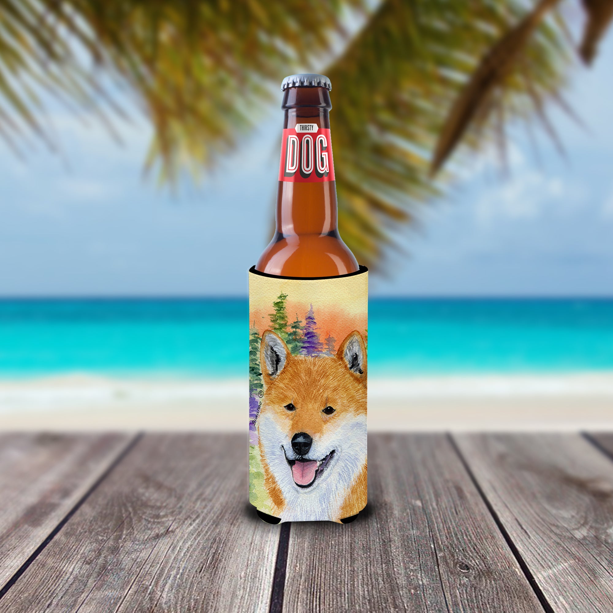 Shiba Inu Ultra Beverage Insulators for slim cans SS8234MUK.