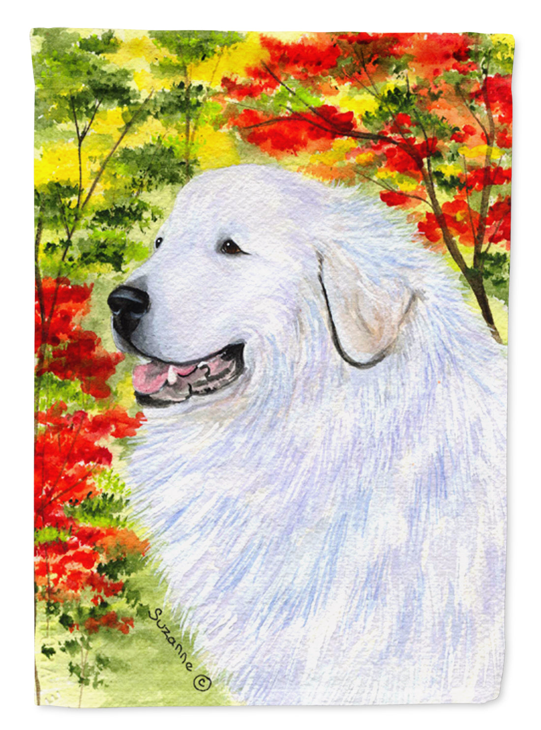 Great Pyrenees Flag Canvas House Size  the-store.com.