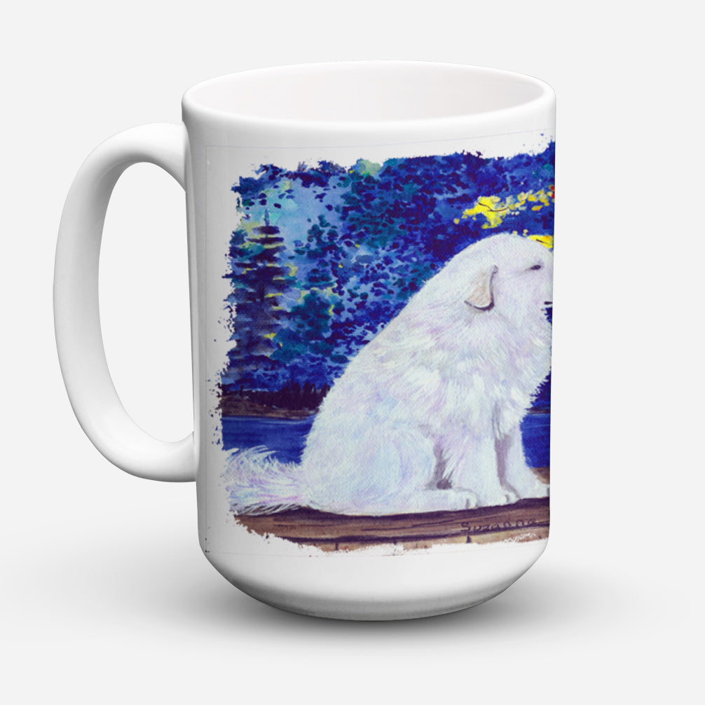 Great Pyrenees Dishwasher Safe Microwavable Ceramic Coffee Mug 15 ounce SS8240CM15  the-store.com.