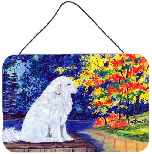 Great Pyrenees Indoor Aluminium Metal Wall or Door Hanging Prints by Caroline&#39;s Treasures