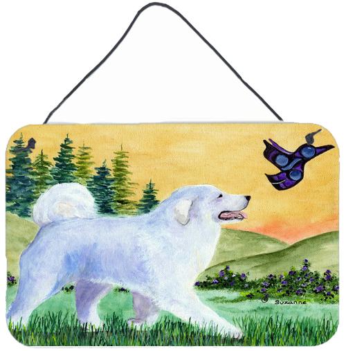 Great Pyrenees Indoor Aluminium Metal Wall or Door Hanging Prints by Caroline&#39;s Treasures