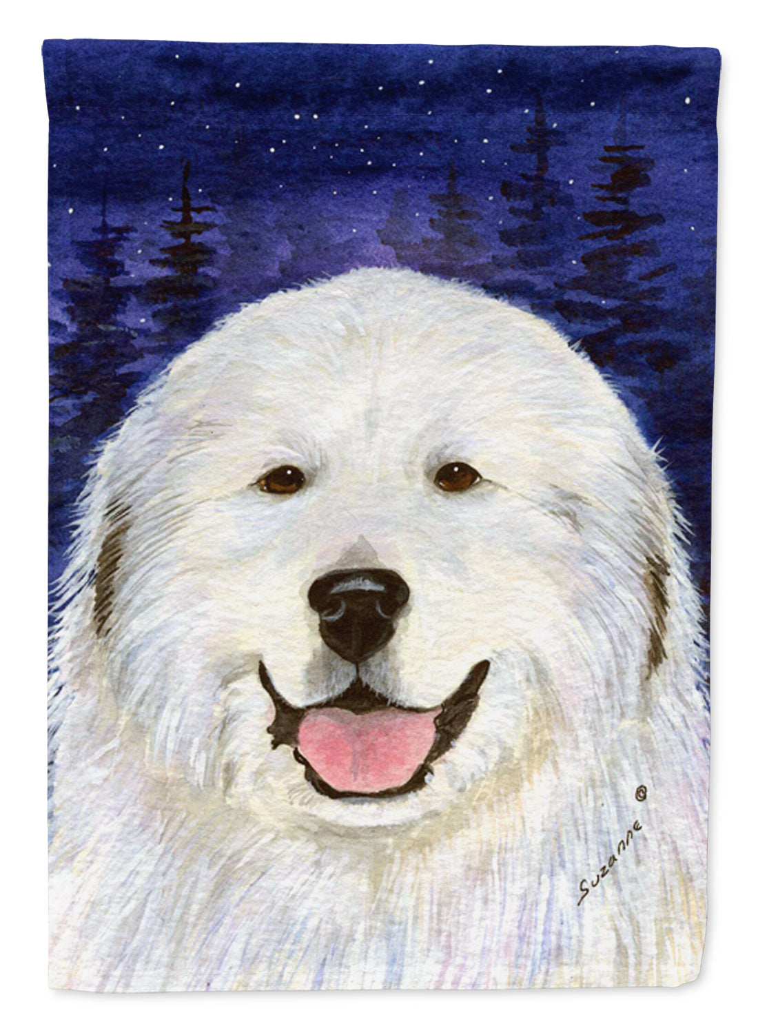 Great Pyrenees Flag Canvas House Size  the-store.com.