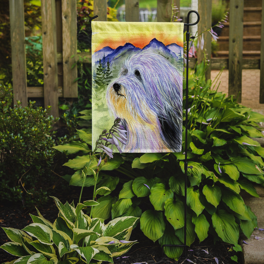 Bearded Collie Flag Garden Size.