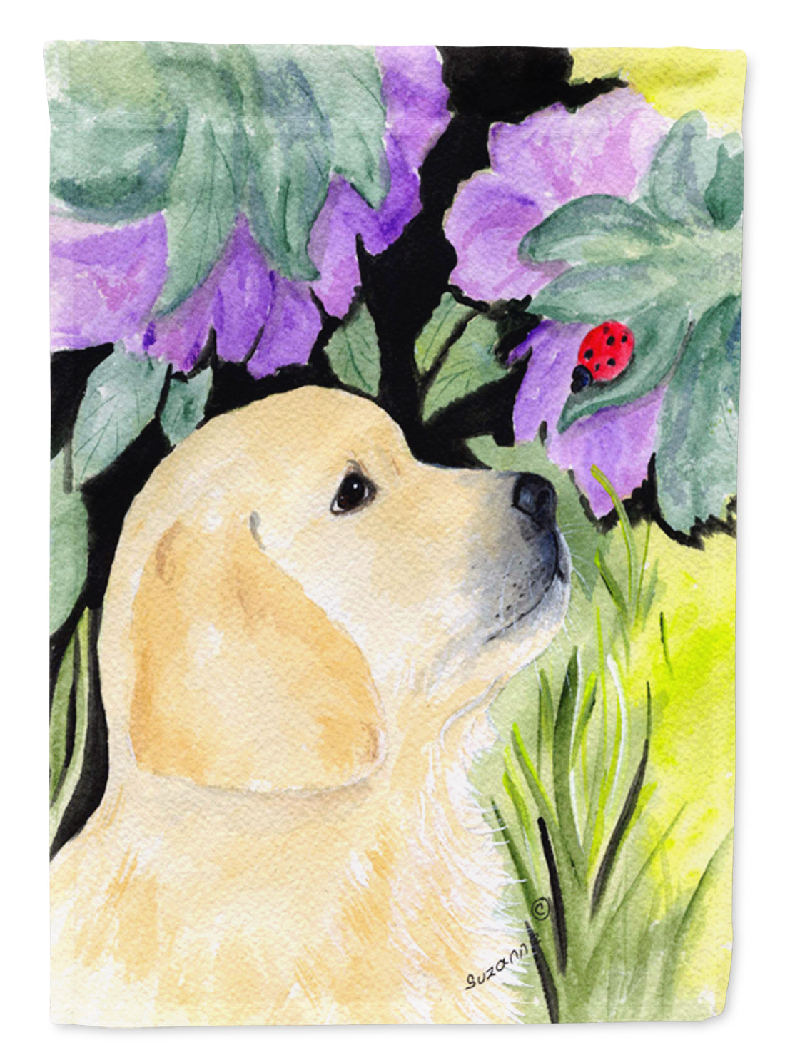 Golden Retriever Flag Canvas House Size  the-store.com.