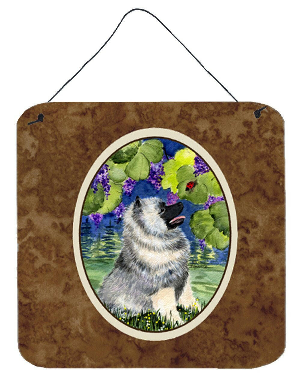 Keeshond Aluminium Metal Wall or Door Hanging Prints by Caroline's Treasures